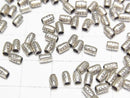 Karen Silver Ornament Tube 4x3x3mm 10pcs