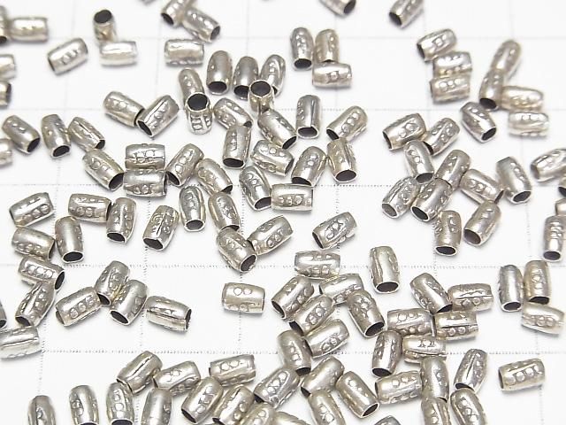 Karen Silver Decorative Tube 4x3x3mm 5pcs