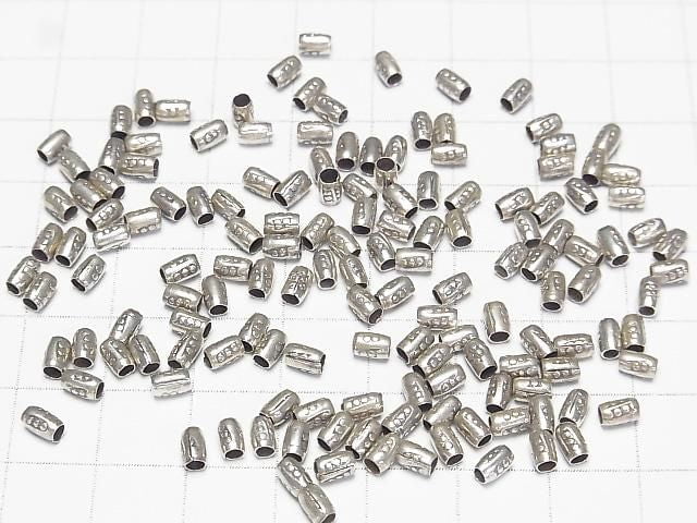 Karen Silver Decorative Tube 4x3x3mm 5pcs