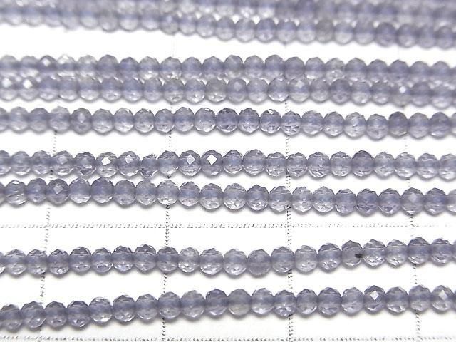 [Video]High Quality! Iolite AAA- Faceted Round 2mm 1strand beads (aprx.12inch/30cm)