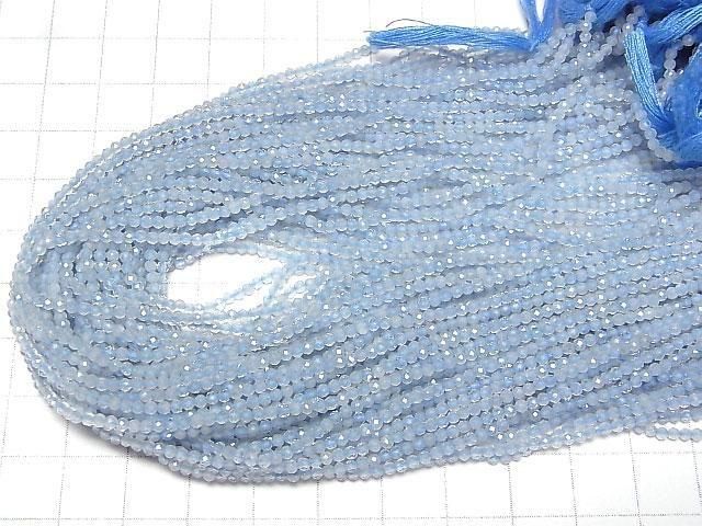 [Video] High Quality! Aquamarine AA++ Faceted Round 2mm 1strand beads (aprx.12inch/30cm)