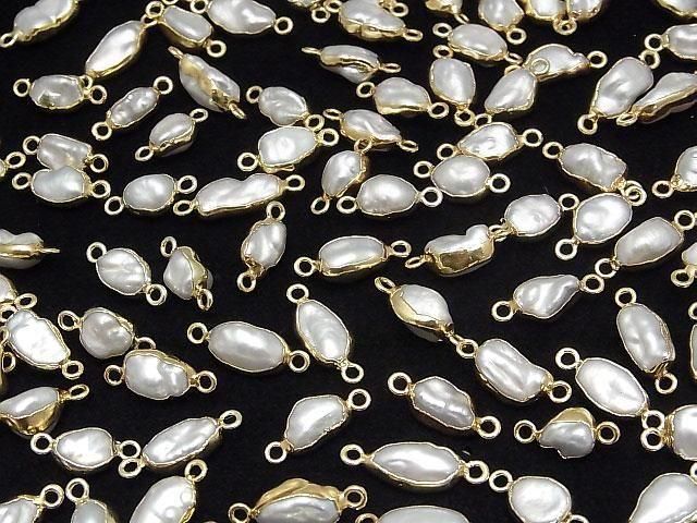 [Video] Fresh Water Pearl Baroque Pearl Charm [Both Side] White 5pcs
