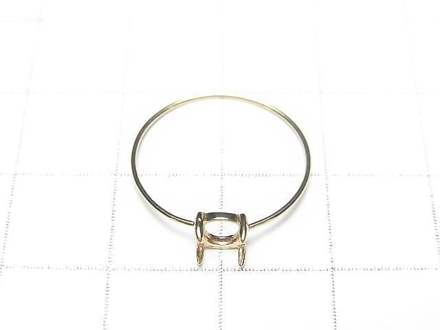 [Video][Japan][K10 Yellow Gold] Ring Frame (Prong Setting) for Round Cabochon 5mm 1pc