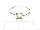 [Video][Japan][K10 Yellow Gold] Ring Frame (Prong Setting) for Round Cabochon 5mm 1pc