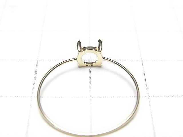[Video][Japan][K10 Yellow Gold] Ring Frame (Prong Setting) for Round Cabochon 5mm 1pc