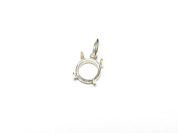 [Video][Japan][K10 Yellow Gold] Pendant Frame (Prong Setting) for Round Cabochon 5mm, 1pc