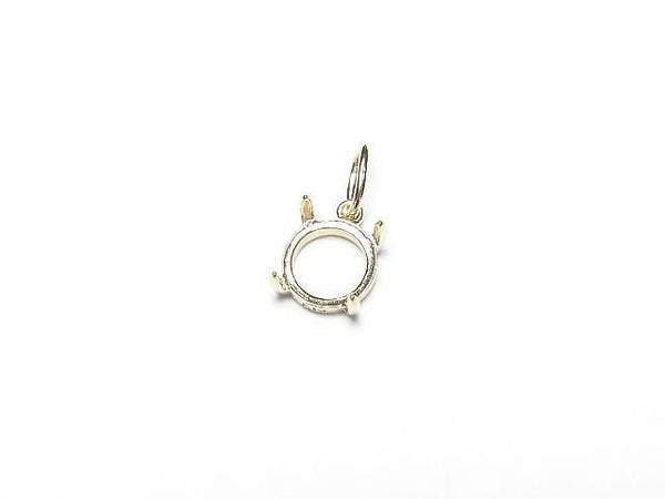 [Video][Japan][K10 Yellow Gold]Pendant Frame (Prong Setting) Round Cabochon 5mm 1pc