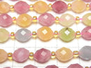 [Video]High Quality! Multicolor Jade Faceted Rice 8x6x6mm 1strand beads (aprx.14inch/34cm)
