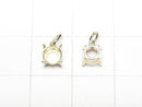 [Video][Japan][K10 Yellow Gold]Pendant Frame (Prong Setting) Round Faceted 5mm 1pc