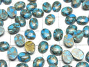 [Video] Blue Copper Turquoise AAA Oval Cabochon 8x6mm 5pcs