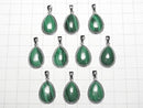 [Video] Malachite AAA Pear Shape Pendant 20x15mm Silver925 1pc