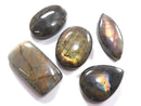 [Video][One of a kind] Labradorite AAA Cabochon 5pcs Set NO.15