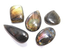 [Video][One of a kind] Labradorite AAA Cabochon 5pcs Set NO.18