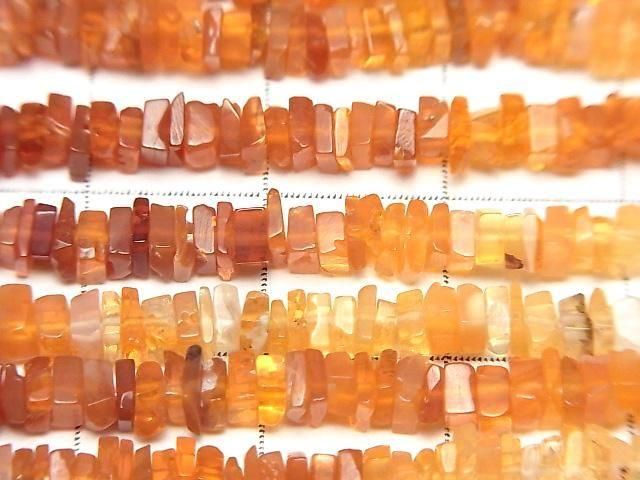 [Video] Mexican Opal (Fire Opal) AAA- Square Rondelle (Disc) half or 1strand beads (aprx.15inch/38cm)