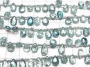 [Video]High Quality Natural Blue Zircon AA++ Pear Shape (Smooth) Half or 1strand Beads (aprx.7inch/18cm)