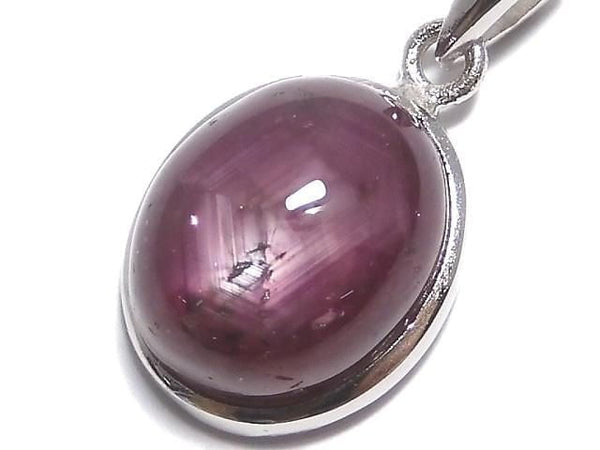 [Video][One of a kind] High Quality Star Ruby AAA- Pendant Silver925 NO.29
