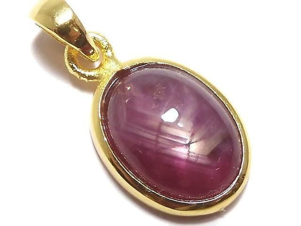 [Video][One of a kind] High Quality Star Ruby AAA Pendant 18KGP NO.31