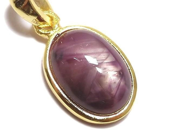 [Video][One of a kind] High Quality Star Ruby AAA Pendant 18KGP NO.34