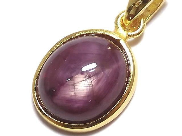 [Video][One of a kind] High Quality Star Ruby AAA Pendant 18KGP NO.36