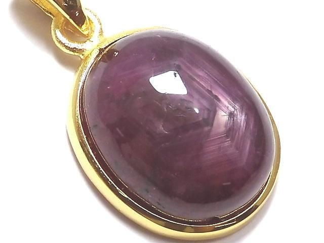 [Video][One of a kind] High Quality Star Ruby AAA Pendant 18KGP NO.40