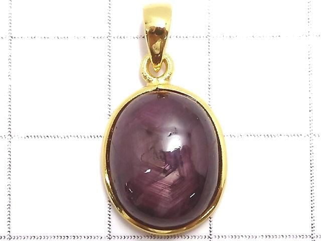 [Video][One of a kind] High Quality Star Ruby AAA Pendant 18KGP NO.40