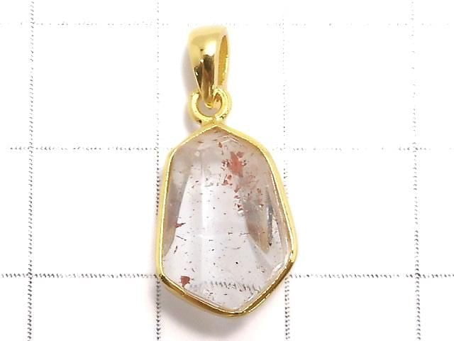 [Video][One of a kind] High Quality Lepidocrocite in Quartz AAA- Pendant 18KGP NO.213