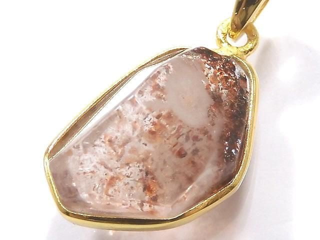 [Video][One of a kind] High Quality Lepidocrocite in Quartz AAA- Pendant 18KGP NO.218