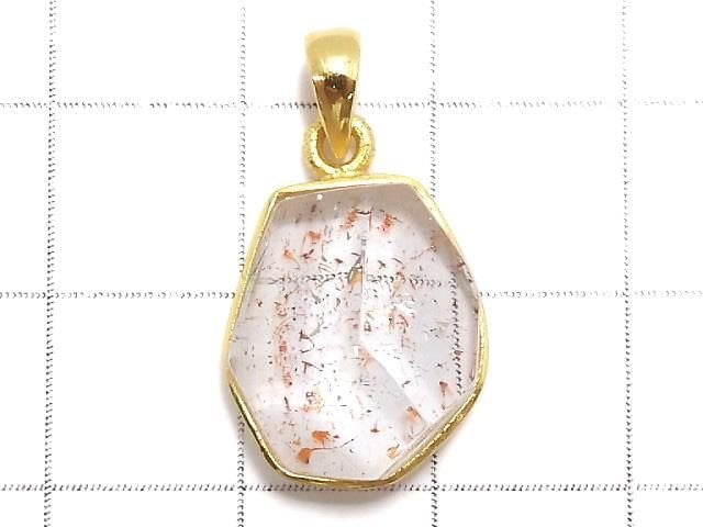 [Video][One of a kind] High Quality Lepidocrocite in Quartz AAA- Pendant 18KGP NO.220