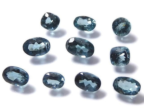 [Video][One of a kind] High Quality Indigolite Tourmaline AAA Loose stone Faceted 10pcs Set NO.16