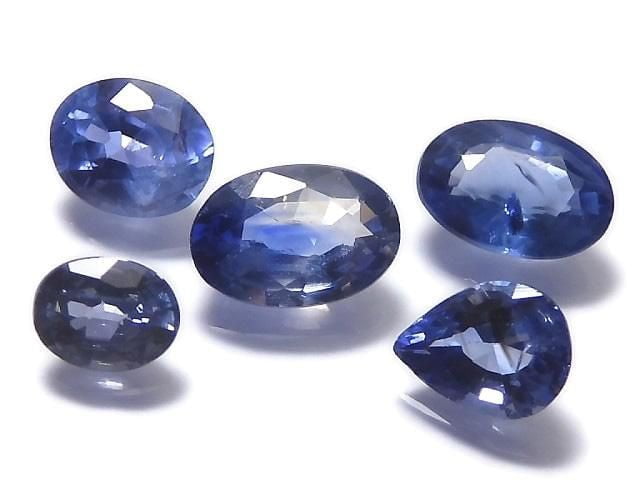 [Video][One of a kind] High Quality Blue Sapphire AAA Loose stone Faceted 5pcs Set NO.6