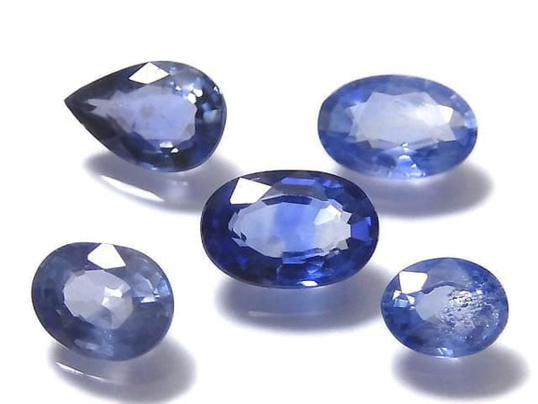 [Video][One of a kind] High Quality Blue Sapphire AAA Loose stone Faceted 5pcs Set NO.10