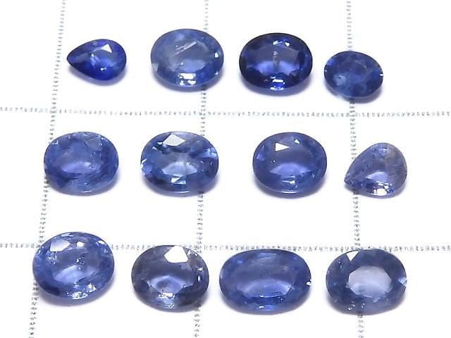[Video][One of a kind] High Quality Blue Sapphire AAA Loose stone Faceted 12pcs Set NO.18