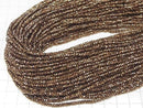 [Video]High Quality! Hematite Faceted Button Rondelle 3x3x1mm Bronze color coated 1strand beads (aprx.15inch/37cm)