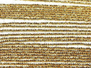[Video]High Quality! Hematite Faceted Button Rondelle 2x2x1mm Gold Coated 1strand beads (aprx.15inch/37cm)