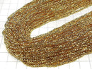 [Video]High Quality! Hematite Faceted Button Rondelle 2x2x1mm Gold Coated 1strand beads (aprx.15inch/37cm)