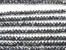 [Video]High Quality! Terahertz Faceted Button Rondelle 4x4x2mm 1strand beads (aprx.15inch/37cm)