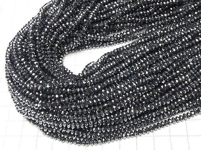 [Video]High Quality! Terahertz Faceted Button Roundel 4x4x2mm 1strand beads (aprx.15inch/37cm)