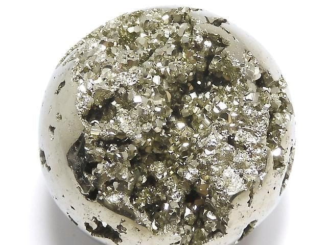 [Video][One of a kind] Golden Pyrite Sphere, Round 49mm 1pc NO.4