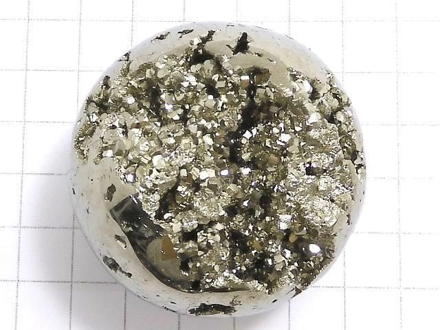 [Video][One of a kind] Golden Pyrite Sphere, Round 49mm 1pc NO.4