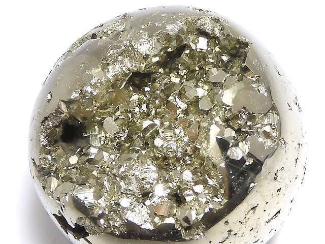 [Video][One of a kind] Golden Pyrite Sphere, Round 49mm 1pc NO.6