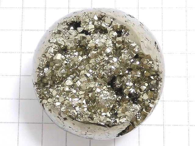 [Video][One of a kind] Golden Pyrite Sphere, Round 49mm 1pc NO.9