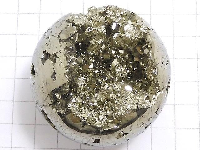 [Video][One of a kind] Golden Pyrite Sphere, Round 53mm 1pc NO.11