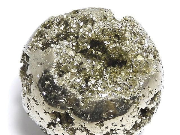 [Video][One of a kind] Golden Pyrite Sphere, Round 53mm 1pc NO.12