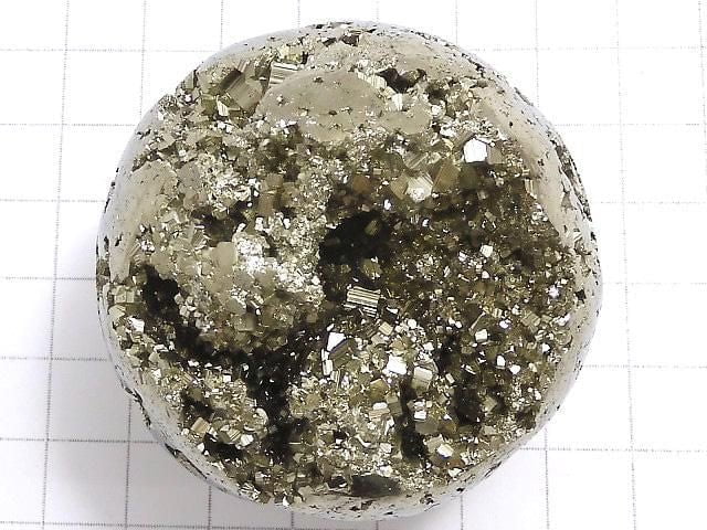 [Video][One of a kind] Golden Pyrite Sphere, Round 53mm 1pc NO.12