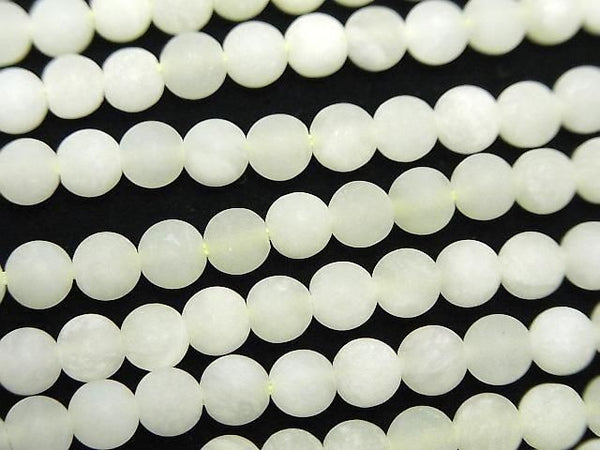 Frost New Jade Round 4mm 1strand beads (aprx.14inch/34cm)
