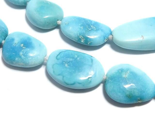 [Video][One of a kind] Arizona Sleeping Beauty Turquoise AAA- Nugget 1strand beads (aprx.15inch/36cm) NO.1