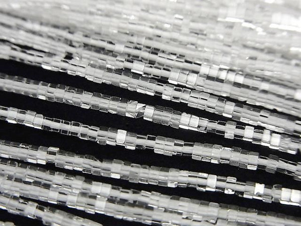 [Video] Crystal AAA Square Roundel (Disc) 1.5x1.5x1mm 1strand beads (aprx.15inch/36cm)