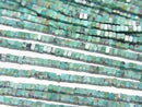 [Video]Turquoise AA++ Square Rondelle (Disc) 1.5x1.5x1mm 1strand beads (aprx.15inch/36cm)