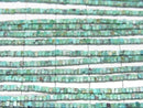 [Video]Turquoise AA++ Square Rondelle (Disc) 1.5x1.5x1mm 1strand beads (aprx.15inch/36cm)