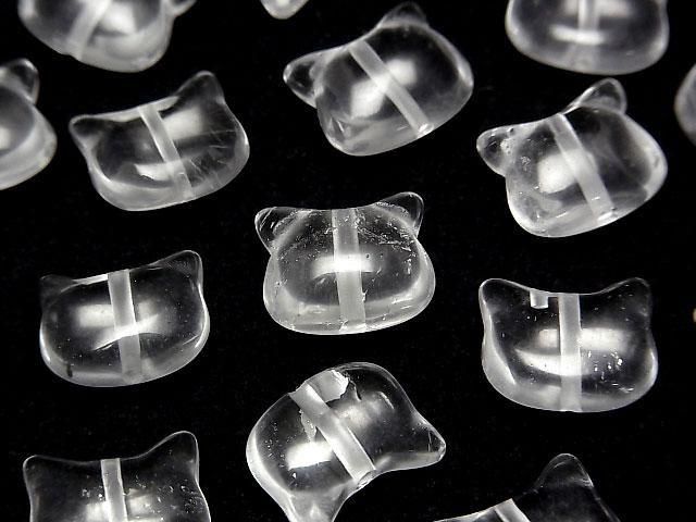 [Video] Crystal AA++ Cat Motif 10x12mm [Vertical Hole] 2pcs